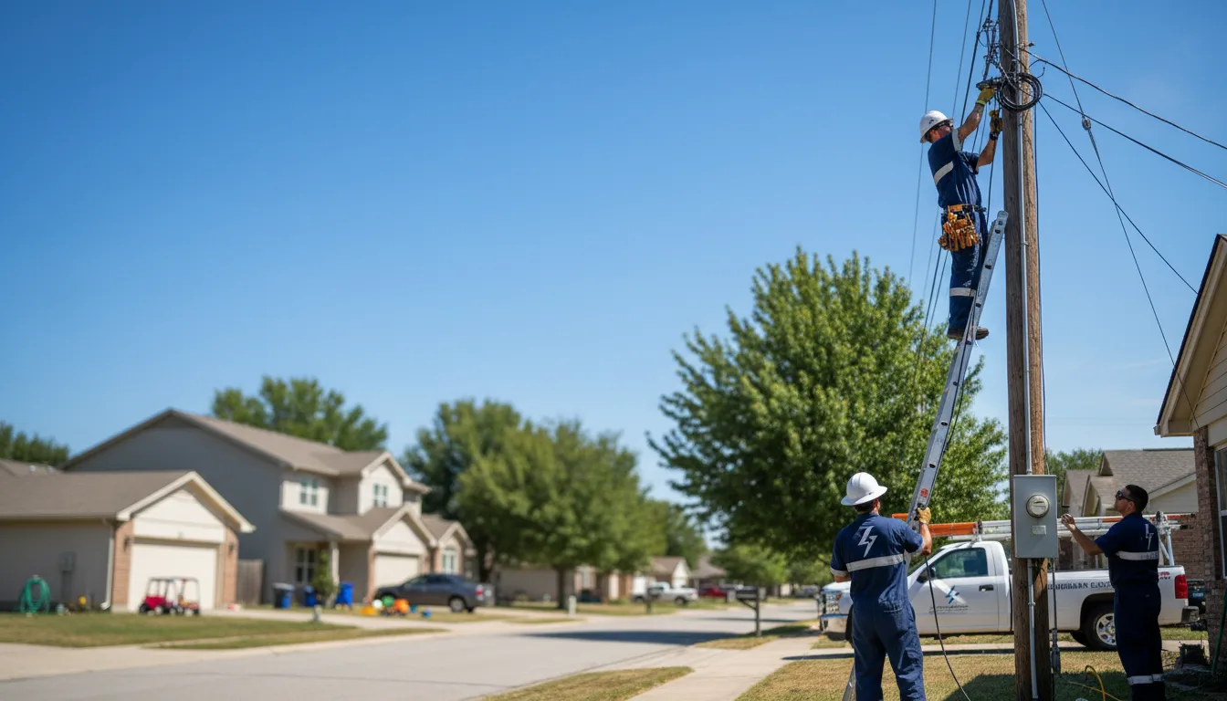 Residential electrician providing installation services in Devers, TX